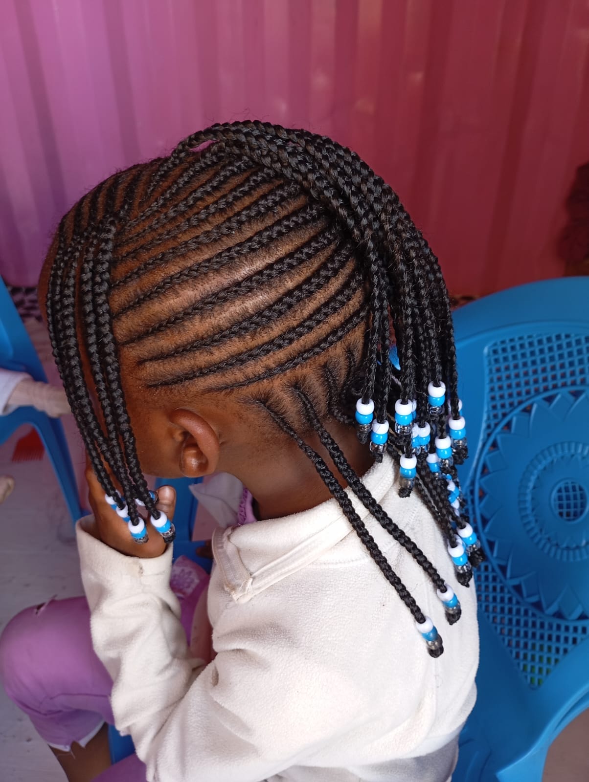 Kids hairstyling service at Blessed Rayna Salon